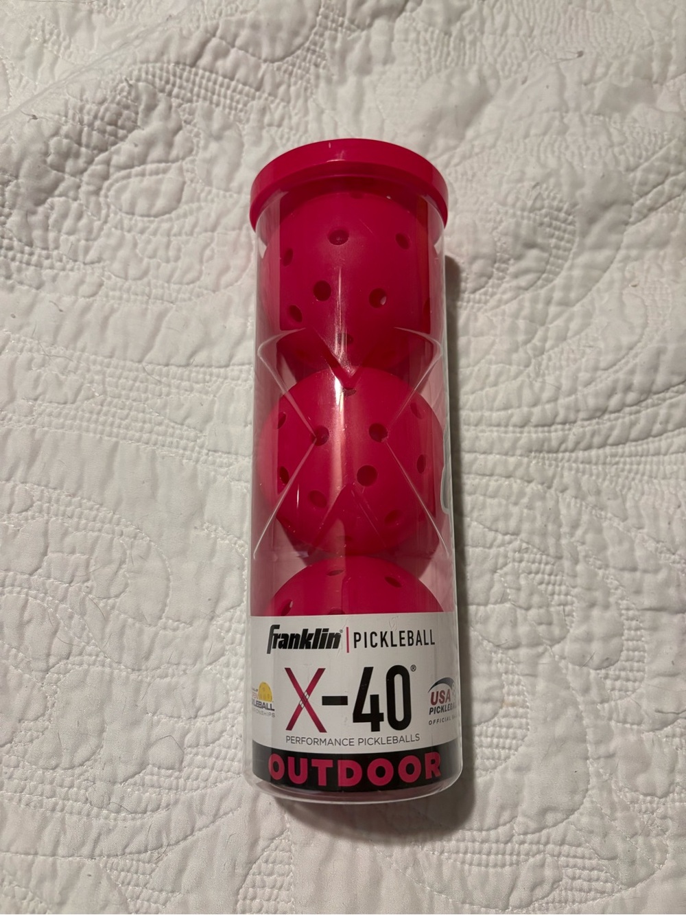 Franklin X-40 Pickleball Balls 3pack hot pink